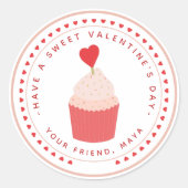 Zoete Valentijn Goody Bag Ronde Sticker (Voorkant)