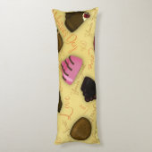 Zoete Valentijn - Valentijnsdag Snoep Patroon Lichaamskussen (Achterkant (Verticaal))