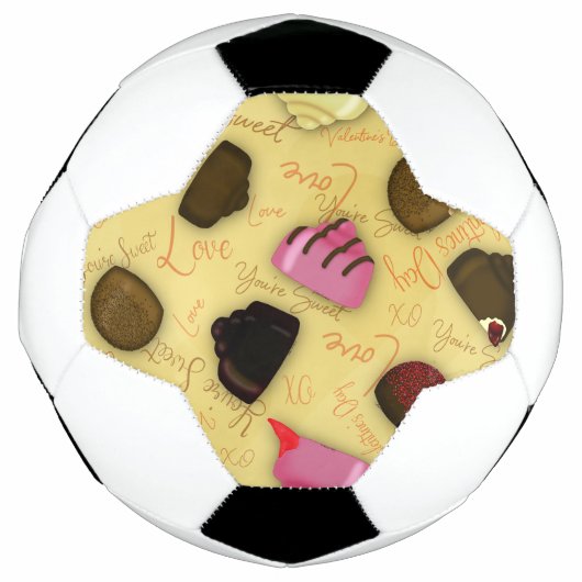 Zoete Valentijn - Valentijnsdag Snoep Patroon Voetbal (Voorkant)