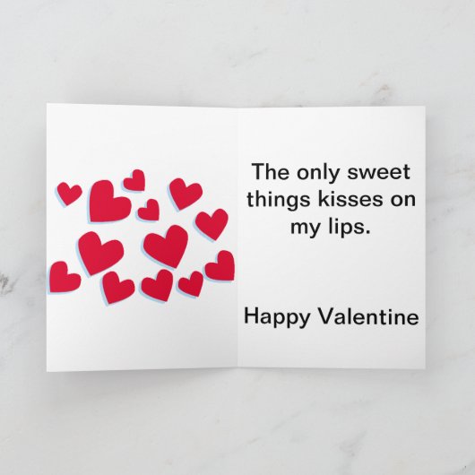 Zoete Valentijnkaart Feestdagen Kaart (Binnen)