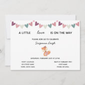 Zoete Valentijns Baby Shower Uitnodiging (Voorkant)