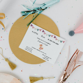 Zoete Valentijns Baby Shower Uitnodiging