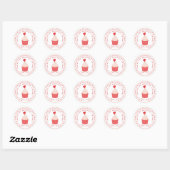 Zoete Valentijns gunst Ronde Sticker (Vel)
