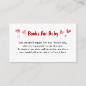 Zoete Valentijnsbaby Shower Boeken voor Baby Informatiekaartje (Voorkant)