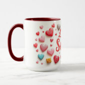 Zoete Valentijnschocolade Hart Mok (Links)