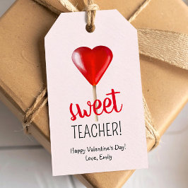 Zoete Valentijnsdag Cadeautjes voor Leraren Cadeaulabel