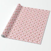 Zoete Valentijnsdag Cupcake Cadeaupapier (Uitgerold)