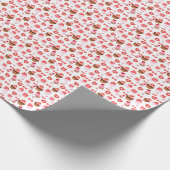 Zoete Valentijnsdag Cupcake Cadeaupapier (Hoek)