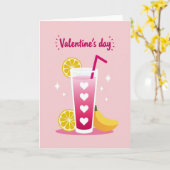 Zoete Valentijnsdag Drinkkaart Kaart (Gele Bloem)