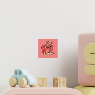 Zoete Valentijnsdag Koppel Kunst 🍒❤️ Folie Afdrukken