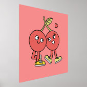 Zoete Valentijnsdag Koppel Kunst 🍒❤️ Folie Afdrukken (Laagn)