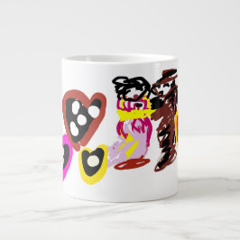 Zoete Valentijnsdag poppen Grote Koffiekop