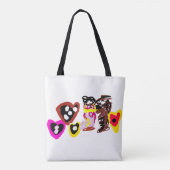 Zoete Valentijnsdag poppen Tote Bag (Achterkant)