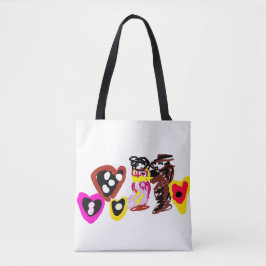 Zoete Valentijnsdag poppen Tote Bag