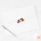 Zoete Valentijnsdag poppen Vierkante Sticker (Envelop)