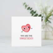 Zoete Valentijnshart Feestdagenkaart (Staand voorkant)