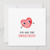 Zoete Valentijnshart Feestdagenkaart (Voorkant)