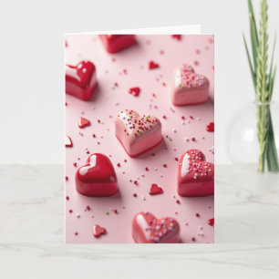 Zoete Valentijnshartjes Kaart