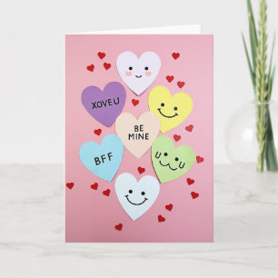 Zoete Valentijnskaart met Hartjes Kaart