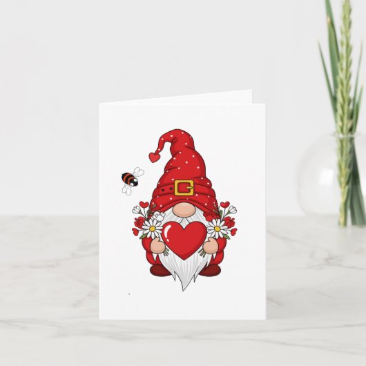 Zoete Valentijnskaart met Kabouterhart Bedankkaart (Voorkant)