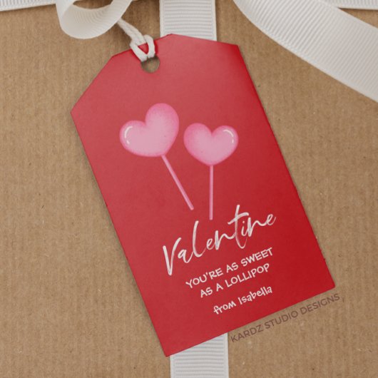 Zoete Valentijnsverrassing voor kinderen Cadeaulabel