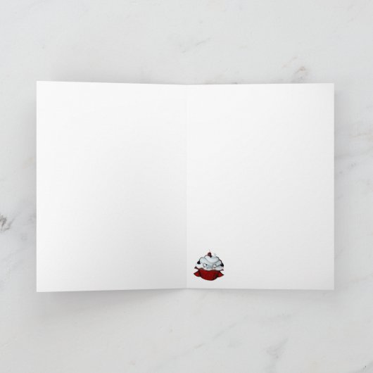 Zoete Vampier Cupcake Kaart (Binnen)