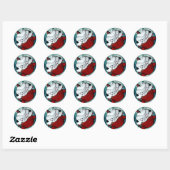 Zoete Vampier Cupcake Ronde Sticker (Vel)