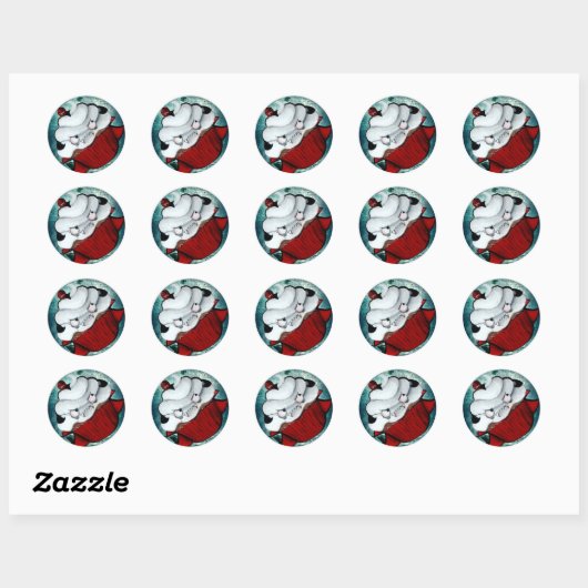 Zoete Vampier Cupcake Ronde Sticker (Vel)