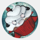 Zoete Vampier Cupcake Ronde Sticker (Voorkant)