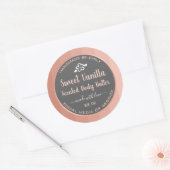 Zoete vanille geurende body boter label roze grijs (Envelop)