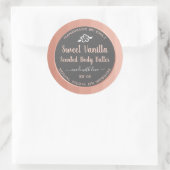 Zoete vanille geurende body boter label roze grijs (Tas)