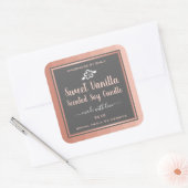 Zoete vanille geurende soja kaarsen etiketten roze (Envelop)