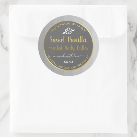 Zoete Vanille Product Verpakking Etiketten Goud Gr (Tas)