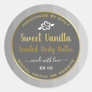 Zoete Vanille Product Verpakking Etiketten Goud Gr