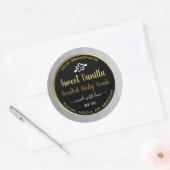 Zoete Vanille Product Verpakking Etiketten Goud Zw (Envelop)