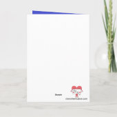 Zoete, vanille verjaardagstaart: Blauw Blank Kaart (Achterkant)