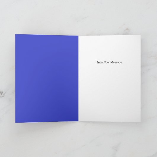 Zoete, vanille verjaardagstaart: Blauw Blank Kaart (Binnen)