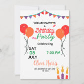 Zoete Verjaardag illustratie Kaart (Voorkant)