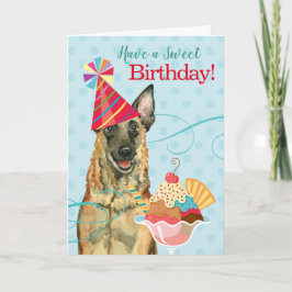 Zoete Verjaardag Malinois Kaart