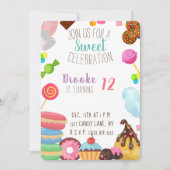 Zoete verjaardag uitnodiging (Voorkant)