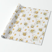 Zoete verjaardagscadeau voor Bij Cadeaupapier (Uitgerold)
