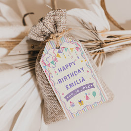 Zoete verjaardagsfeest cadeaulabel