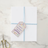Zoete verjaardagsfeest cadeaulabel (Met Touw)