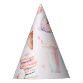 Zoete verjaardagsfeestmacarons, ijs feesthoedjes (Voorkant)