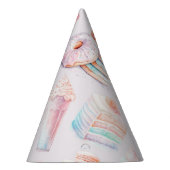 Zoete verjaardagsfeestmacarons, ijs feesthoedjes (Rechts)