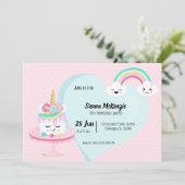 Zoete verjaardagstaart - kies achtergrondkleur kaart (Staand voorkant)