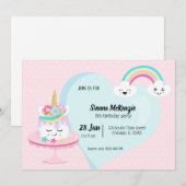 Zoete verjaardagstaart - kies achtergrondkleur kaart (Voorkant / Achterkant)