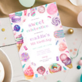 Zoete Verjaardagsuitnodiging Candy Feestelijke Vie Kaart
