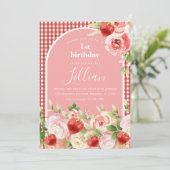 Zoete Verjaardagsuitnodiging voor Meisjes met Aard Kaart (Staand voorkant)