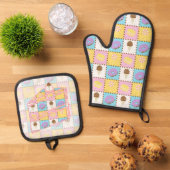 Zoete verlangens ovenwant & pannenlap set (Top down)